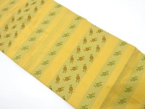 古代裂 波上梅花模様織り出し 名古屋帯